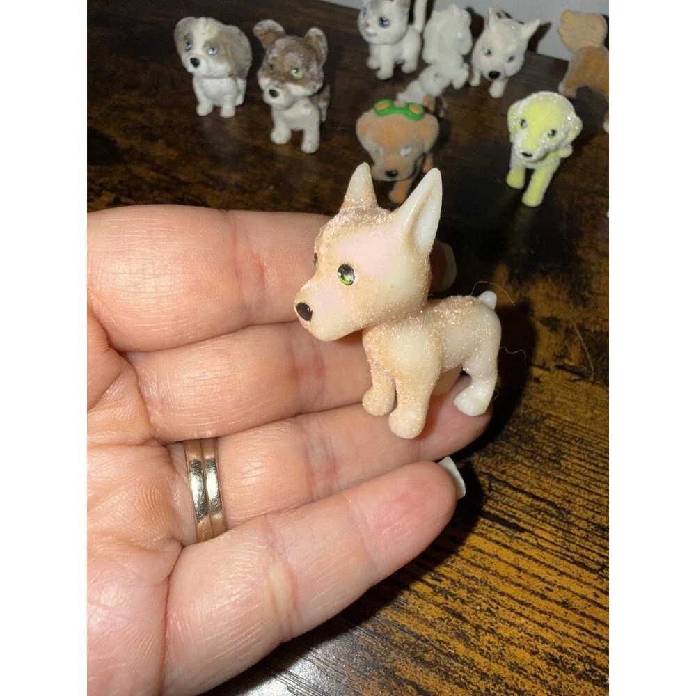 Puppy In My Pocket Toys Lot of 10 Dogs Horse Cat Flocked Miniatures Collectible